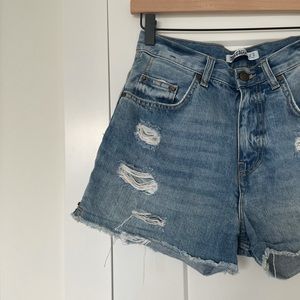Zara Basic Zara1975 Denim Shorts